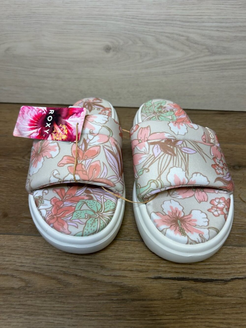 Roxy Women's Gelato Lux Slip-on Flat Sandals Pink Size 9 NWT